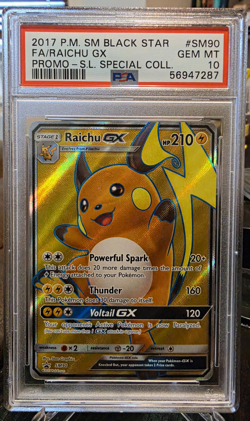 The Pokemon Company Raichu GX SM90 2017 Holo Promo PSA 10 English - Image 1