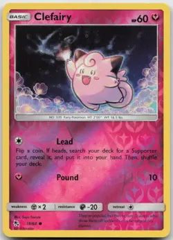 Clefairy 38/68 Common Hidden Fates Pokemon TCG Reverse Holo NM - Image 1