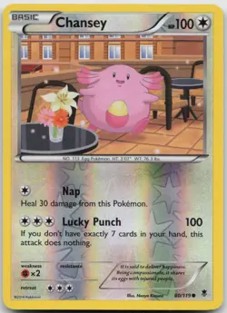 Chansey 80/119 Common Phantom Forces Pokemon TCG Reverse Holo NM - Image 1