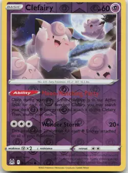 Clefairy 062/196 Common Lost Origin Pokemon TCG Reverse Holo LP - Image 1