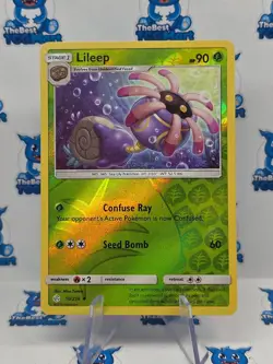 Reverse Holo Lileep 10/236 SM - Cosmic Eclipse Pokemon LP - Image 1