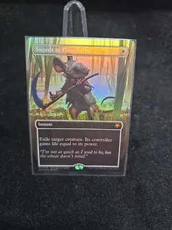 MTG - Swords to Plowshares *FOIL* (SPG #54) (Borderless) Special Guests - NM/M - Image 1