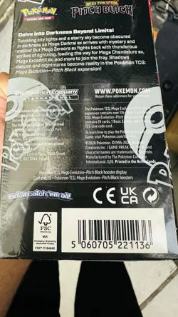 Pokemon TCG Mega Evolution Pitch Black Sealed Booster Box 18 Packs New - Image 2