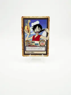 One Piece Luffy Hat Carddass Hyper Battle TCG C05 1999 Japan Vintage Bandai JP - Image 1