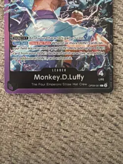 Monkey D Luffy OP09-061 One Piece TCG ST26 Leader English Foil NM - Image 3