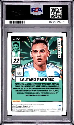 2024-25 PANINI DONRUSS FIFA NET MARVELS #22 LAUTARO MARTINEZ PSA 10 - Image 2