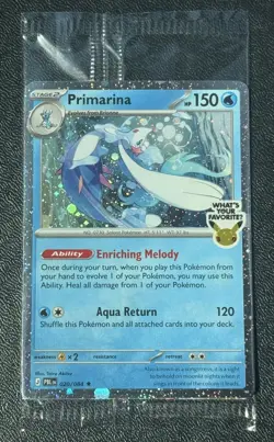Primarina 020/084 Barnes & Noble Exclusive Cosmos Holo - Pokemon TCG Pitch Black - Image 1