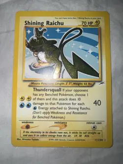 Pokemon TCG Shining Raichu Card Neo Destiny 111/105 Some Damage/good!! - Image 5
