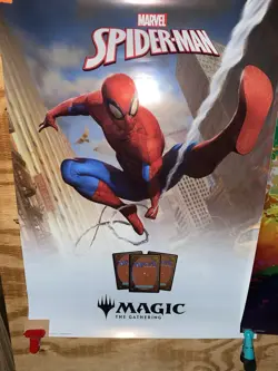 MTG Spider-Man Magic The Gathering Spiderman 18 x 24 FOIL Promo Poster - Image 1