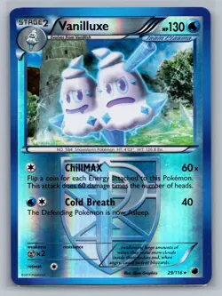 Vanilluxe (Team Plasma) Plasma Freeze #29/116 Rare,Reverse Holo Pokemon Card - Image 1