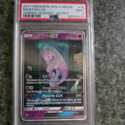 PSA 9 MINT Mewtwo Gx 78/73 Shining Legends Secret Rare Holo Pokemon Card - Image 1