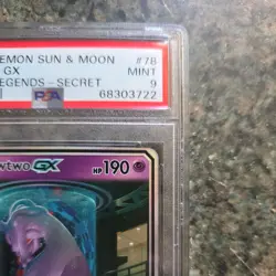 PSA 9 MINT Mewtwo Gx 78/73 Shining Legends Secret Rare Holo Pokemon Card - Image 4