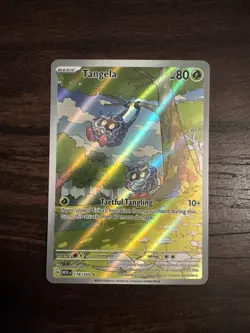 Pokemon TCG Tangela Scarlet & Violet Holo Illustration Rare Card 178/165 - Image 1