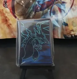 Mega Charizard X Card Sleeves Sealed 65x From Pokemon Phantasmal Flames ETB - Image 1