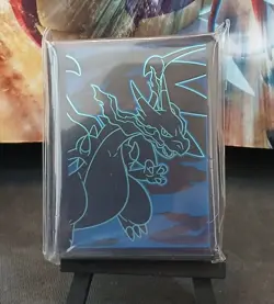 Mega Charizard X Card Sleeves Sealed 65x From Pokemon Phantasmal Flames ETB - Image 3