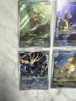 Pokemon Chaos Rising 5 Card Lot- Xerneas, Chespin, Ampharos, Watchog, Poke Pad - Image 2