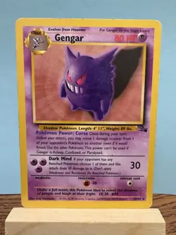 Pokemon TCG Gengar 20/62 Fossil Rare Non-Holo WOTC Vintage Card - Image 1