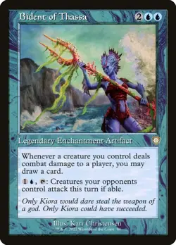 MTG - Bident of Thassa (Retro) - The Brothers' War - X1 - (NM) - #W4235 - Image 1