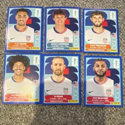 Blue USA Panini FIFA World Cup 2026 USA Soccer Card 6-Card Lot - Image 1