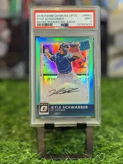 2016 Donruss Optic Rated Rookie Kyle Schwarber Auto Aqua /125! #RR-KS Pop 3! 🔥 - Image 1