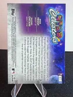 2023 Topps Chrome Cosmic Star Clusters SHOHEI OHTANI MIKE TROUT #SC-3 Refractor - Image 2
