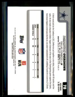 2025 Topps Chrome Football DeMarvion Overshown Dallas Cowboys #78 2 Card Lot - Image 2