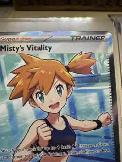Misty’s Vitality 111/084 - Pitch Black - Card in hand Pokemon English - Image 2