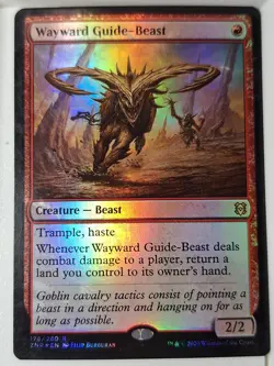 Wayward Guide-Beast - FOIL - Zendikar Rising - Magic the Gathering MTG Nice! - Image 1