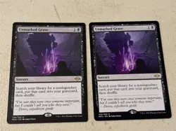 2 x mtg Unmarked Grave, Modern Horizons 2 rare sorcery, unplayed - Image 1