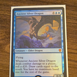Wizards of the Coast Ancient Silver Dragon Full Art Foil Mythic #56 MTG EN - Image 1
