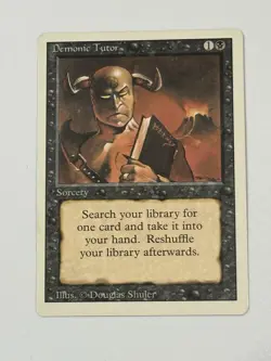 Magic The Gathering - Demonic Tutor - Revised Edition #105 Uncommon MTG - Image 1