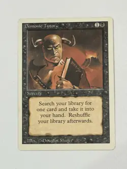 Magic The Gathering - Demonic Tutor - Revised Edition #105 Uncommon MTG - Image 3