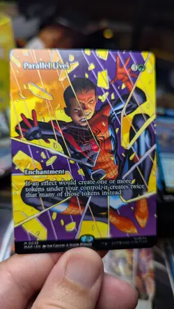 1x Parallel Lives Borderless #36 Marvel MAR NM - Spiderman Magic MTG x1 - Image 1