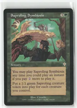 Saproling Symbiosis 209 Rare Invasion Magic: The Gathering Lightly Played - Image 1