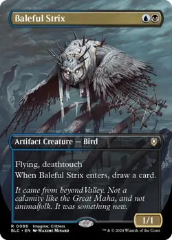Baleful Strix (Borderless) Commander: Bloomburrow Regular MTG 0086 - Image 1