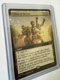 Plaza of Heroes #0483 Extended Art MTG Marvel Super Heroes Commander Regular - Image 2