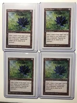 MTG Unlimited Proxies Play Set of (4) Black Lotus Magic the Gathering - Image 1