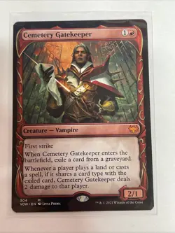 MTG Cemetery Gatekeeper *SHOWCASE* Crimson Vow #304 Mythic - Image 1