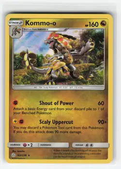 KOMMO-O 163/236 COSMIC ECLIPSE HOLO RARE POKEMON TCG NM - Image 1
