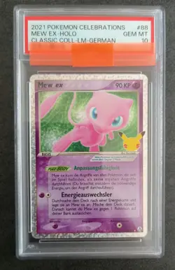 MEW EX Holo 2021 Pokemon Celebrations. PSA 10 Classic Collection 88/92 DE Gem MT - Image 1