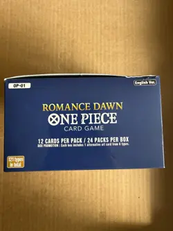 Bandai One Piece CCG Romance Dawn box EMPTY BOX ONLY OP-1 WHITE BOTTOM - Image 4