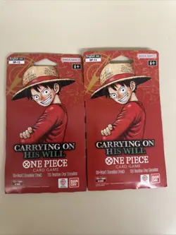 One Piece Carrying On His Will Sleeved Booster Pack OP-13 Lot of 2 - Image 1