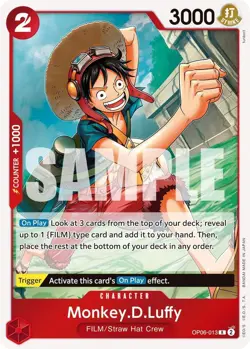 Monkey.D.Luffy Foil R Wings of the Captain OP06-013 NM - Image 1