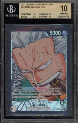 One Piece Smoker Paramount War OP02-093 Bgs 10 Pristine - Image 1