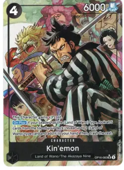 Kin'emon OP16-082 Alternate Art The Time of Battle One PIece English Card - Image 1
