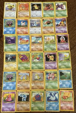 Lot of 30 Vintage Pokemon Cards English WOTC Non-Holo - Image 1