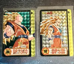 Dragon Ball z Carddass Prism Holo cards Lot of 4 Bandai Japan 1991-94 - Image 1