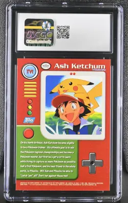 1999 Topps Pokemon ASH KETCHUM #TV1 CGC 10 Low Pop ROOKIE CARD 1st Print - Image 2