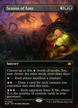 [1x] Season of Loss - Borderless Near Mint, English Bloomburrow MTG Magic - Image 1