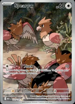 Spearow 151/132 Illustration Rare Mega Evolution Pokemon Holo Near Mint - Image 1